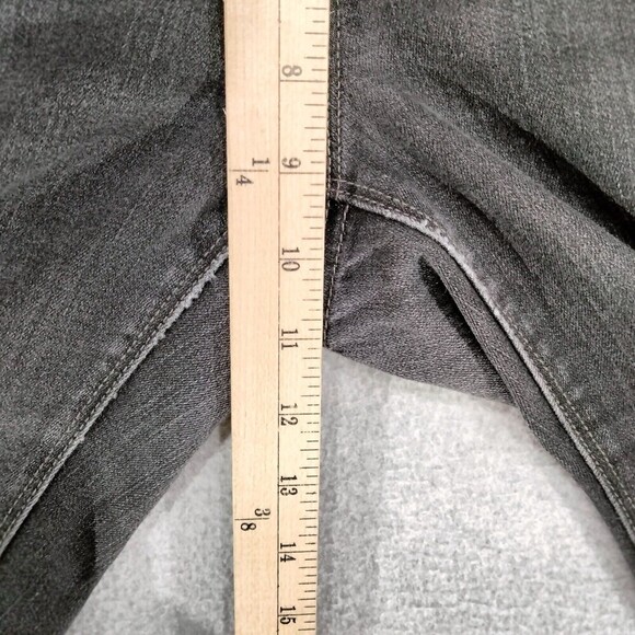 White House Black Market Boot Leg Jeans Womens Size 10 R Black Blanc Stretch Mid - Picture 5 of 11